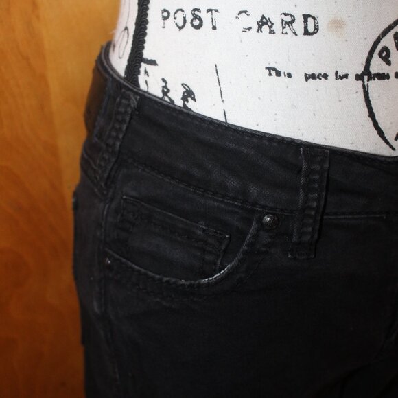 Silver Suki Mid Super Skinny Jeans Fluid Denim Black 30/31 - Picture 4 of 11